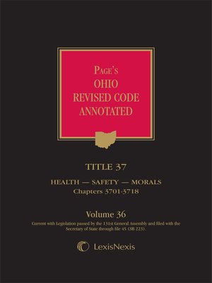cover image of Page's Ohio Revised Code Annotated